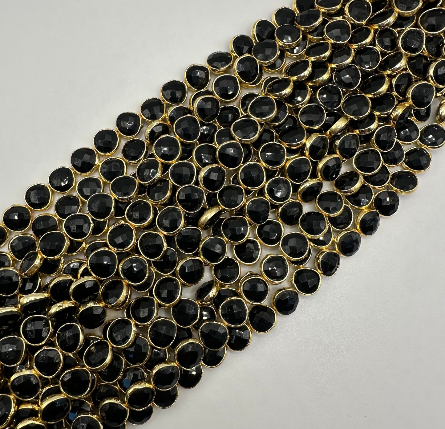 black spinel heart bezel