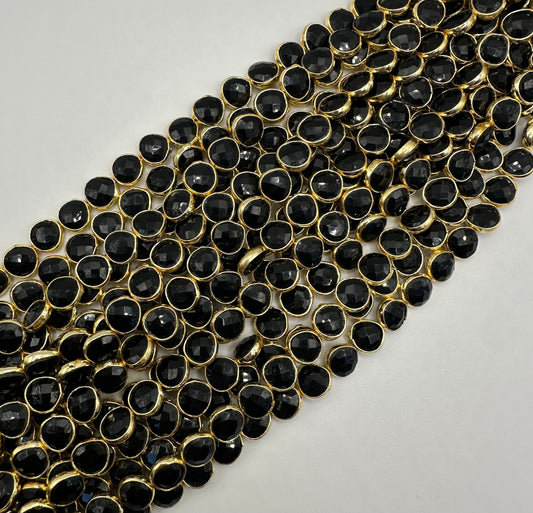 black spinel heart bezel