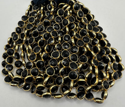 black spinel heart bezel