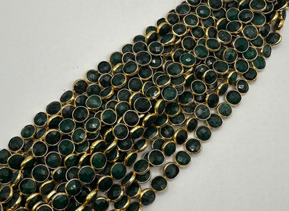 emerlad facetted coin 7mm bezel