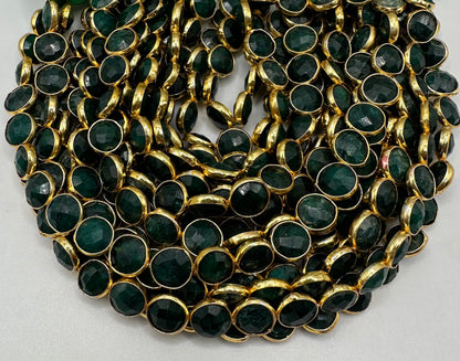 emerlad facetted coin 7mm bezel