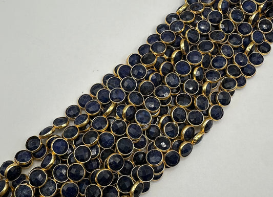 Sapphire facetted cpin 7mm bezel