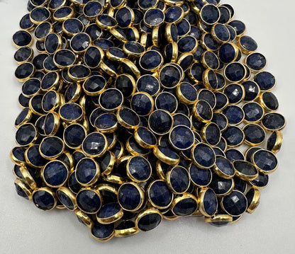 Sapphire facetted cpin 7mm bezel