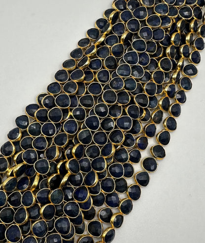 Sapphire facetted heart 7mm