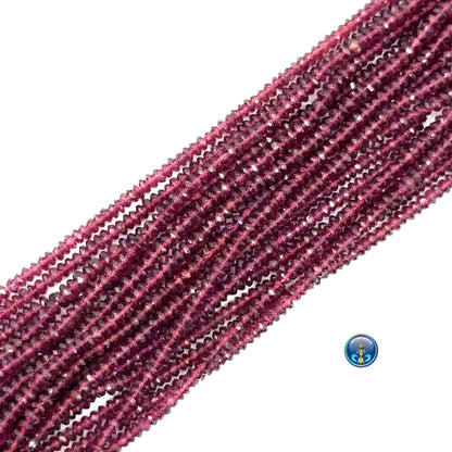 Garnet Faceted Roundel