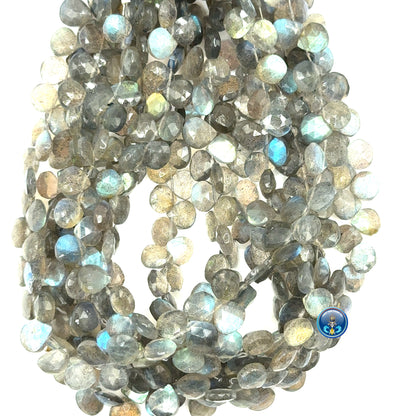 Labradorite faceted heart