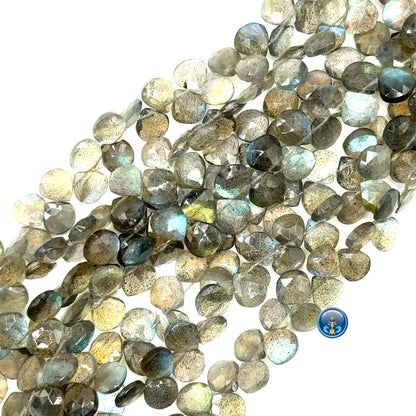 Labradorite faceted heart