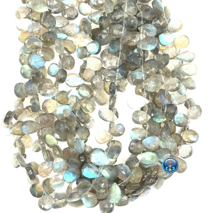 Labradorite faceted pear shape