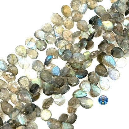 Labradorite faceted pear shape
