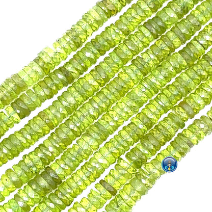 Peridot facetted Disc shape