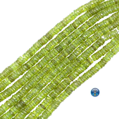 Peridot facetted Disc shape