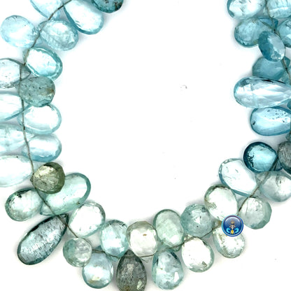 Aquamarine faceted pear