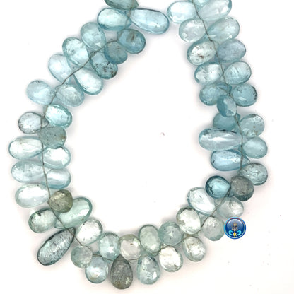 Aquamarine faceted pear