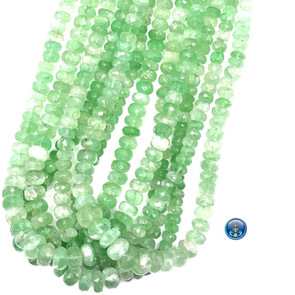 Green Moonstone facetted Roundel