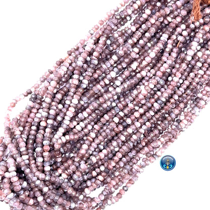 chocolate Moonstone facetted roundel
