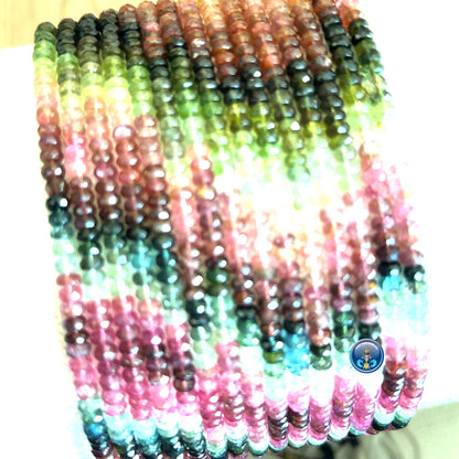 Tourmaline faceted roundel