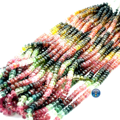 Tourmaline faceted roundel