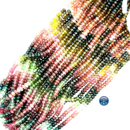 Tourmaline faceted roundel