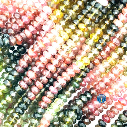 Tourmaline faceted roundel