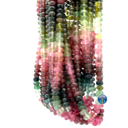 Tourmaline faceted roundel