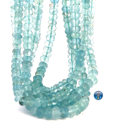 Aquamarine faceted roundel