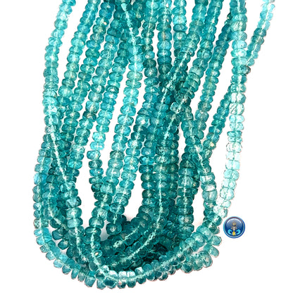 Apatite faceted roundel