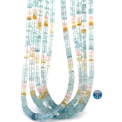 Multi Aquamarine facetted