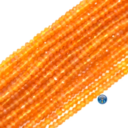 Carnelian faceted Roundel