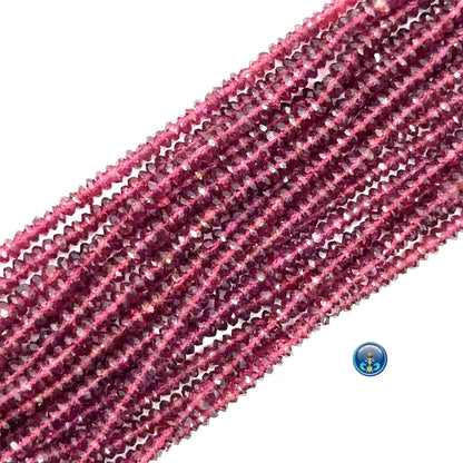 Garnet Faceted Roundel