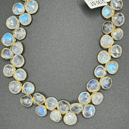 Rainbow Moonstone facetted Heart