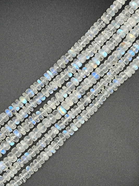 Moonstone facetted roundel