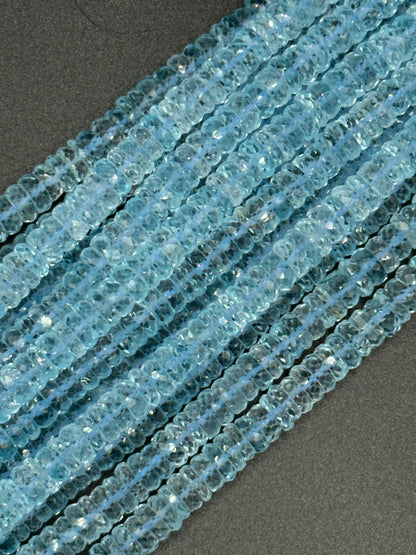 Blue Topaz faceted disc