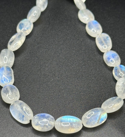 Rainbow Moonstone plain oval