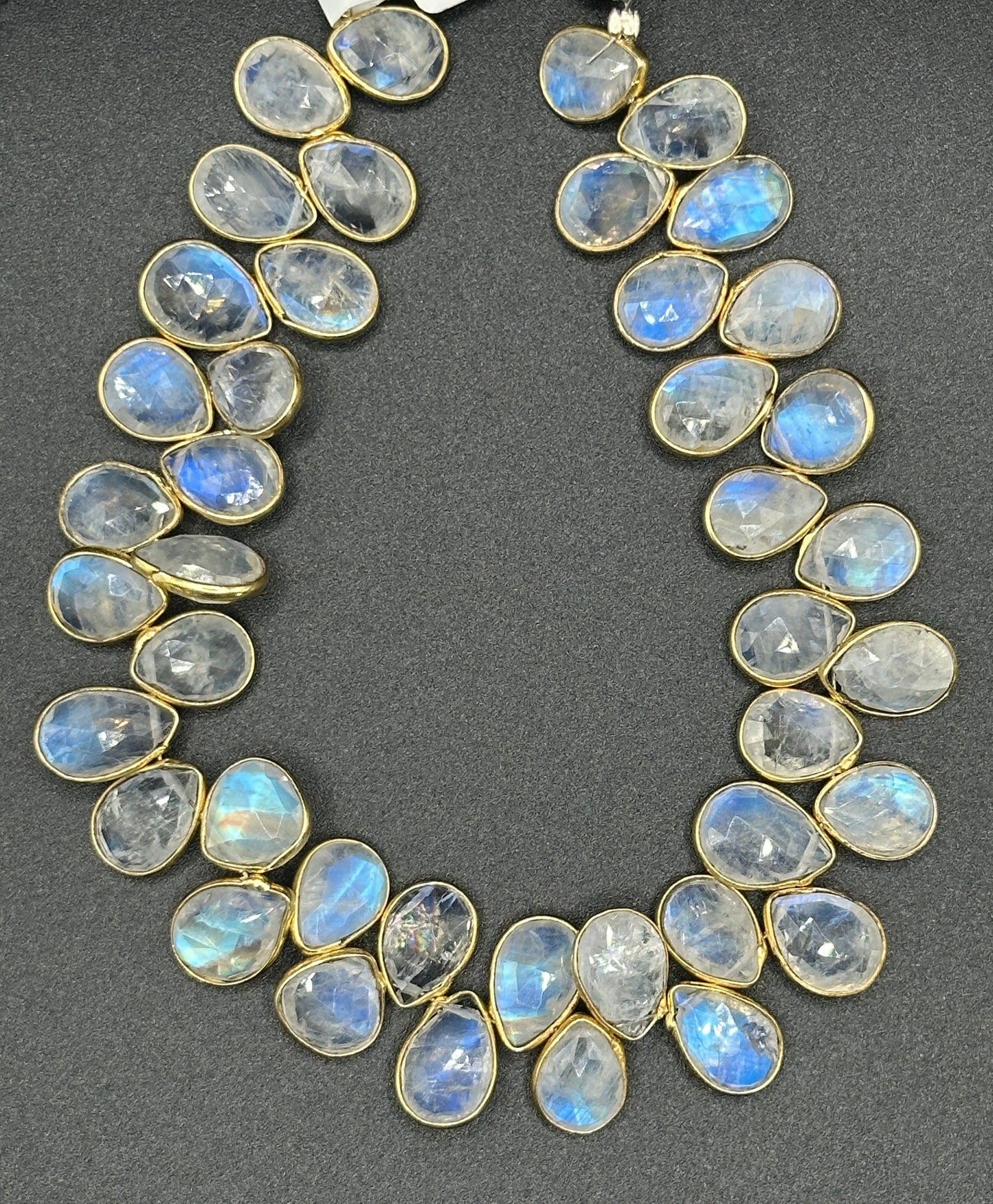 Rainbow moonstone facetted