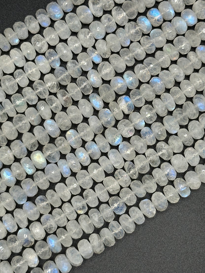 Moonstone faceted roundel