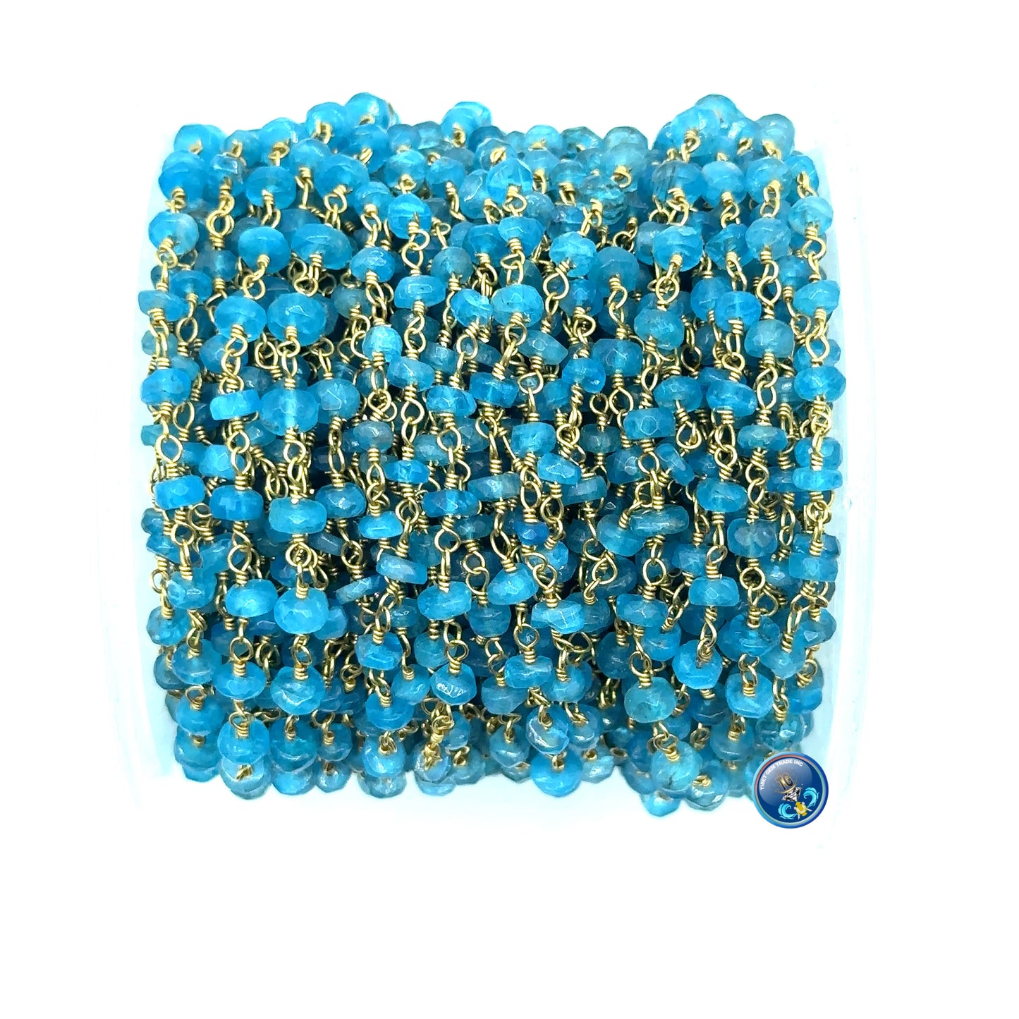 Neon apatite facetted roundel chain