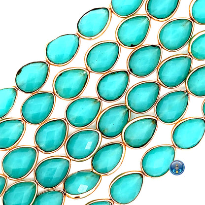 chalcedony faceted pear
