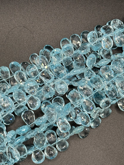 Blue topaz faceted pear