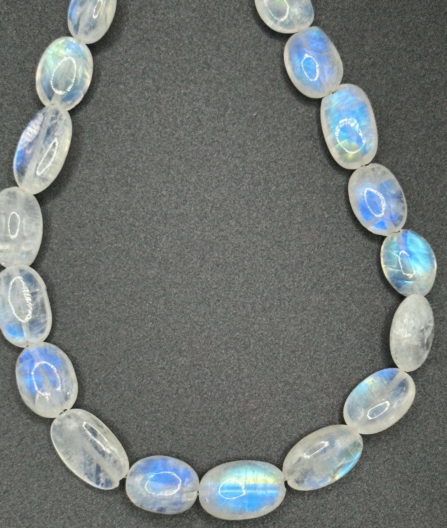 Rainbow Moonstone plain oval
