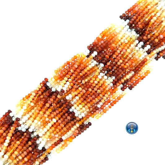 Mexican Fire Opal Faceted roundel