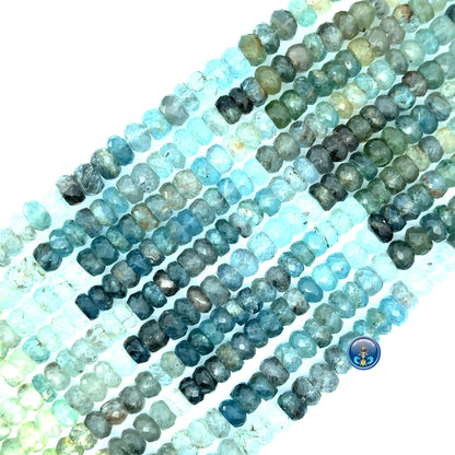 Moss Aquamarine faceted roundel
