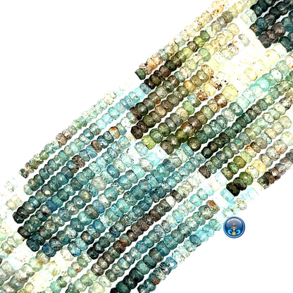 Moss aquamarine faceted round 4mm