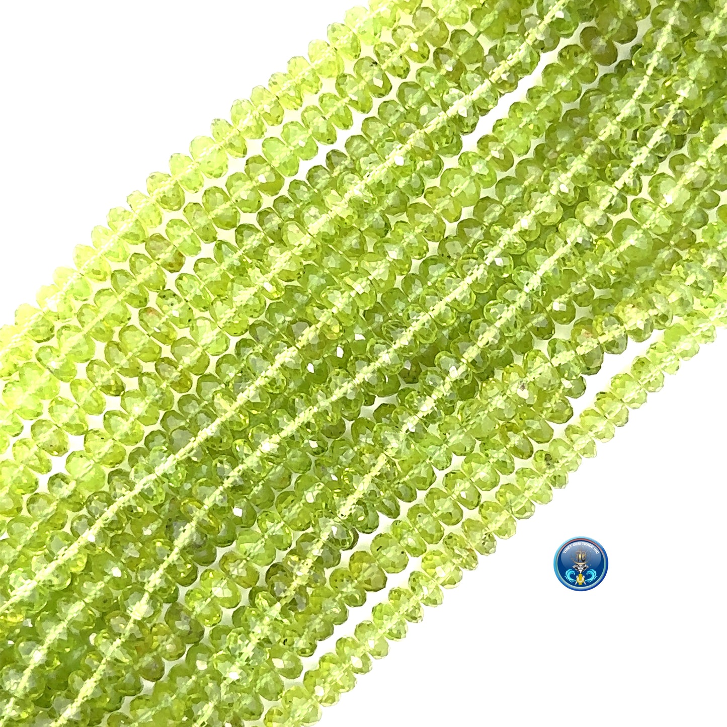 Peridot Faceted Roundel