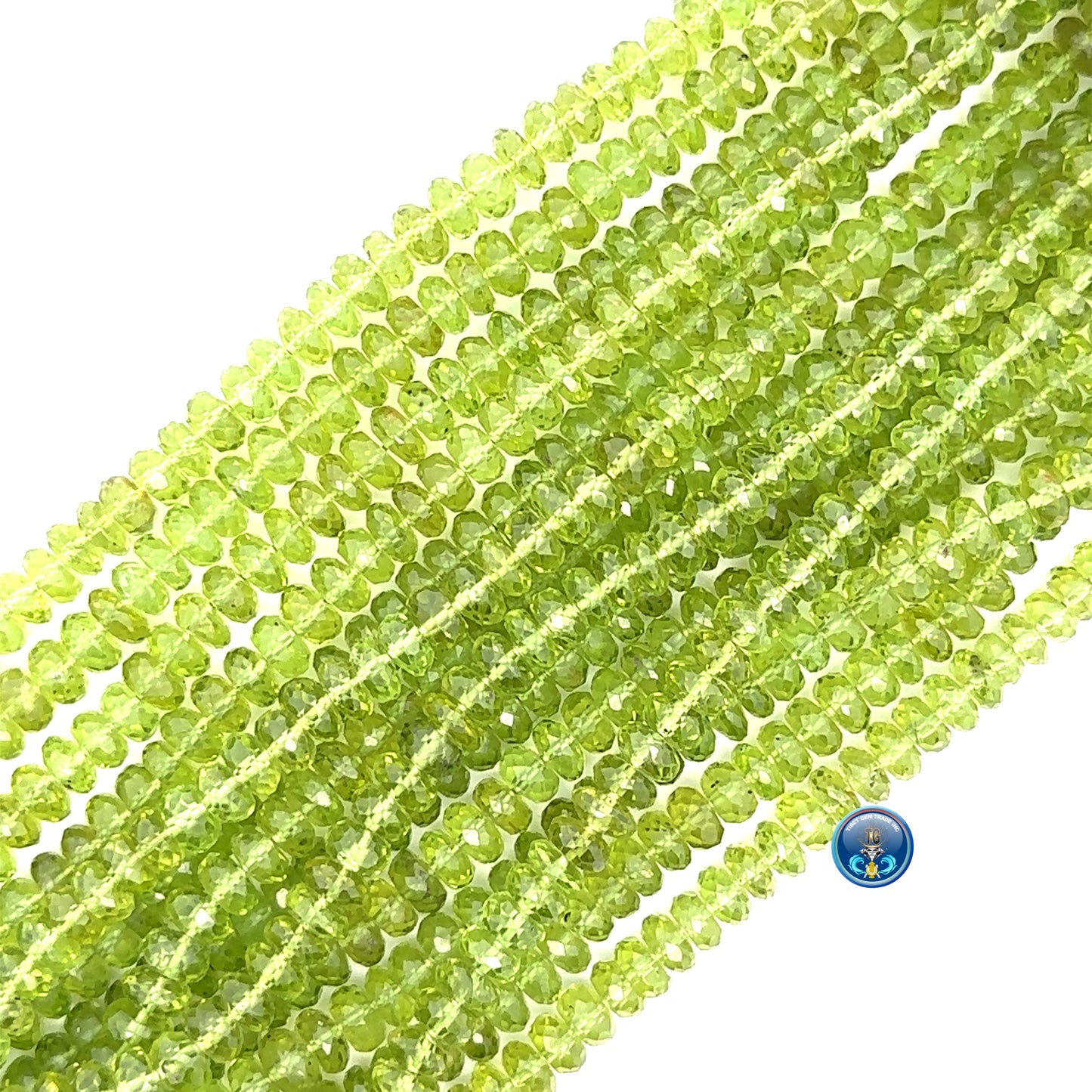 Peridot Faceted Roundel