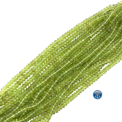 Peridot Faceted Roundel