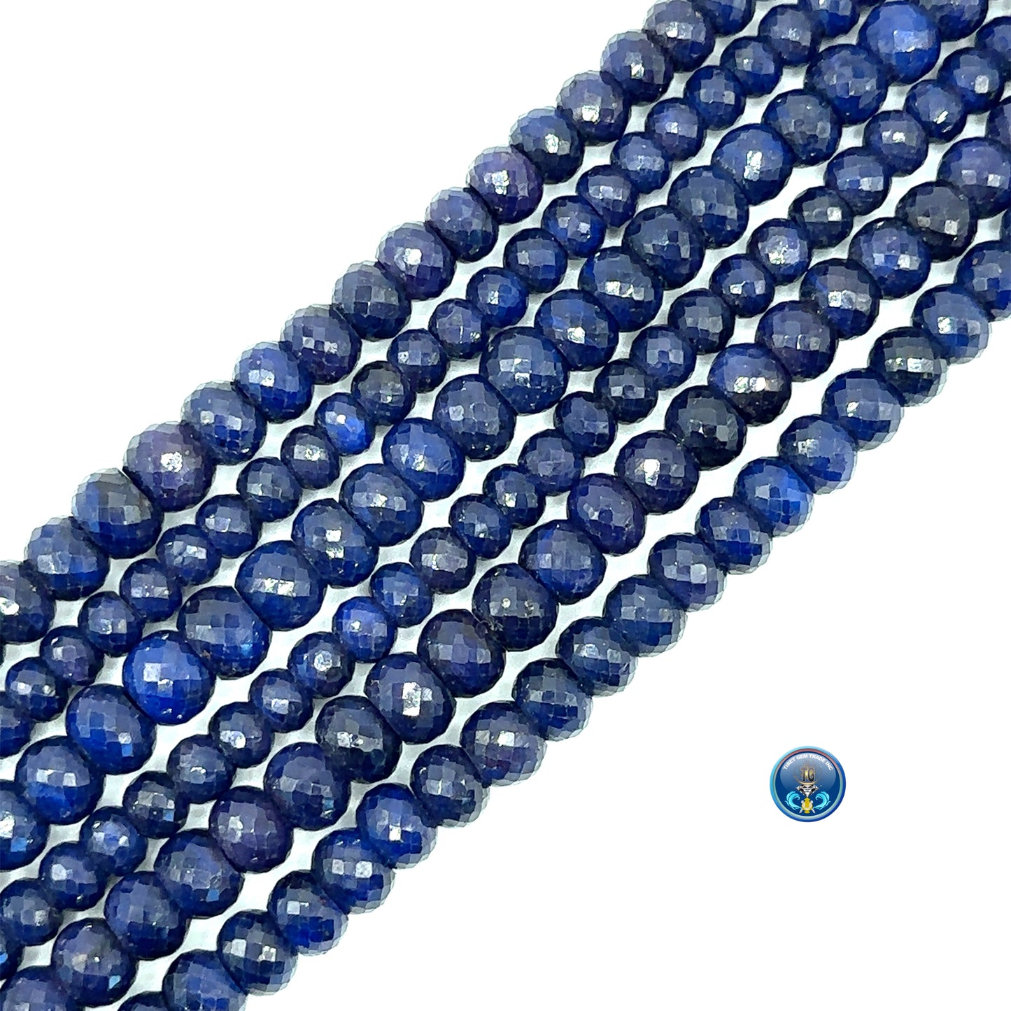 Sapphire Faceted Roundel