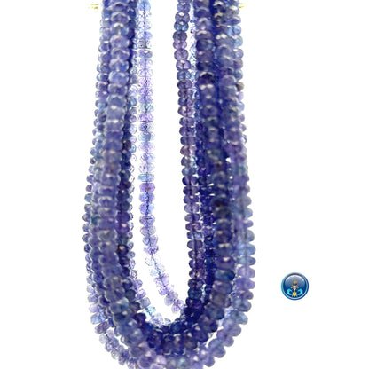 Tanzanite faceted roundel