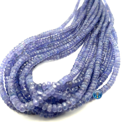 Tanzanite faceted roundel